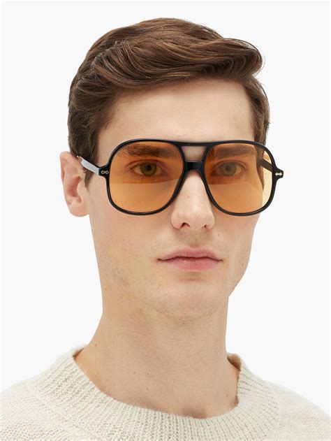 gucci yellow aviator sunglasses|gucci aviator sunglasses men's.